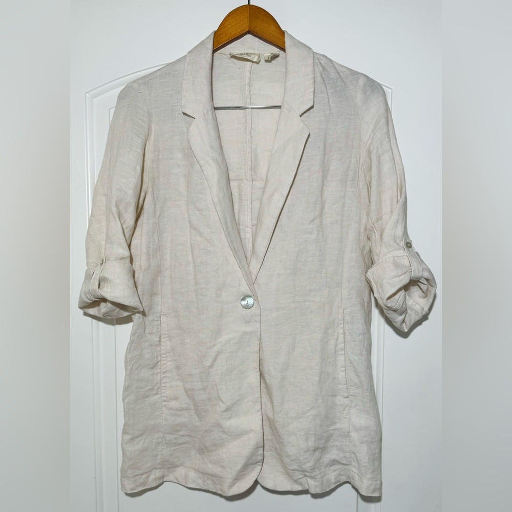 Christian Siriano Linen Blazer Small
